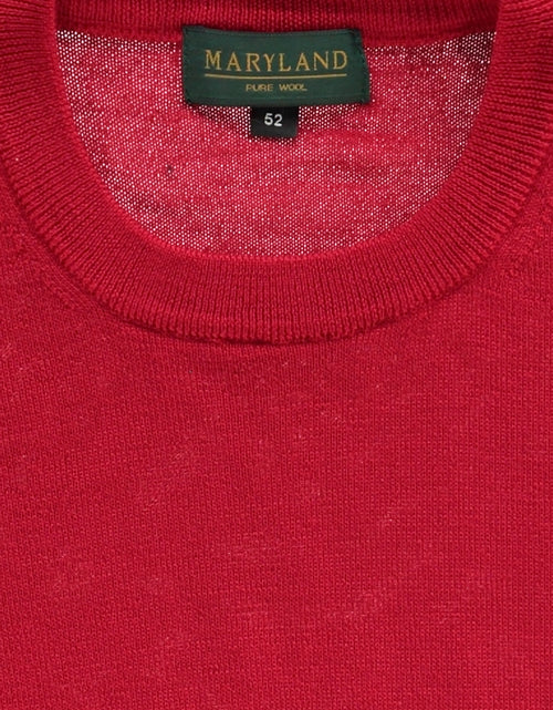 Pullover Merino wol ronde hals | Rood