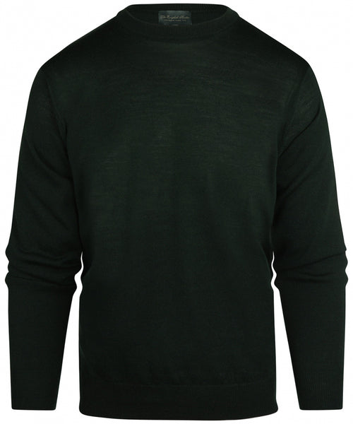 Merino wool round neck sweater | Green