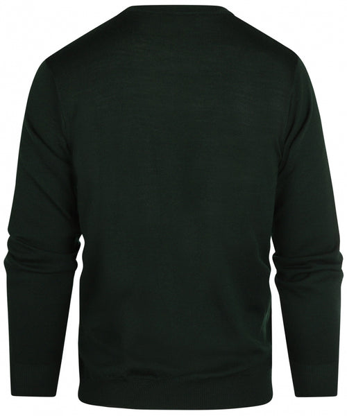 Merino wool round neck sweater | Green