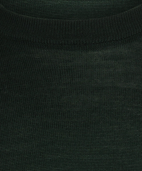 Merino wool round neck sweater | Green