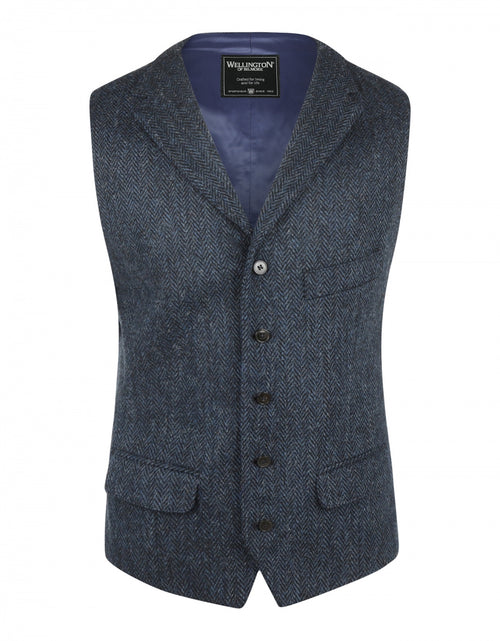 Harris Tweed Gilet | Blue