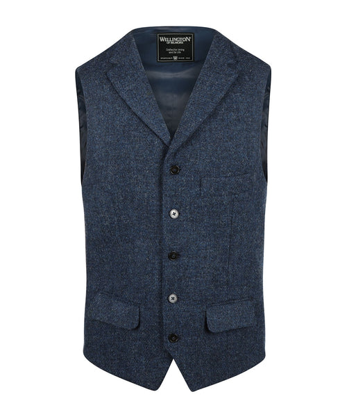 Harris Tweed Gilet | Blauw