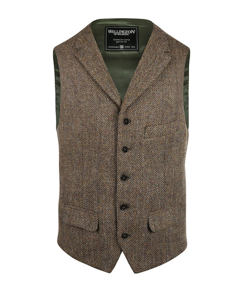 Harris Tweed Gilet | Brown