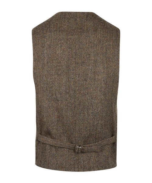 Harris Tweed Gilet | Brown