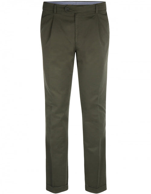 Blackpool Trousers Pleated with Turn-Up | Green