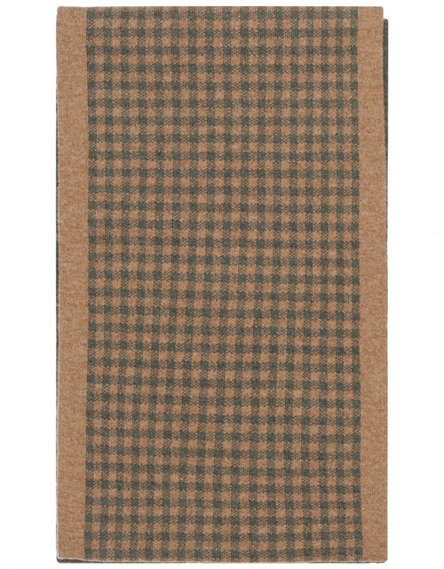 Scarf Geelong Check Lambswool | Brown