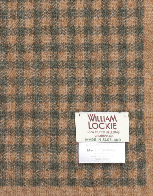 Scarf Geelong Check Lambswool | Brown