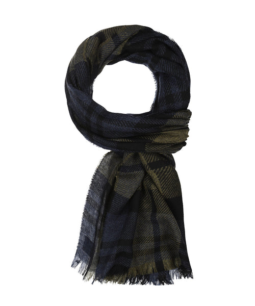 Scarf lambswool with cashmere | Green