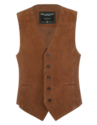 Gilet Suede | Bruin