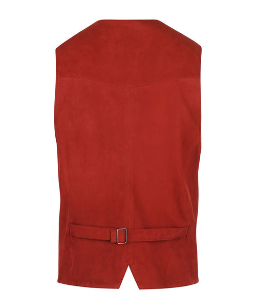 Gilet Suede | Rood