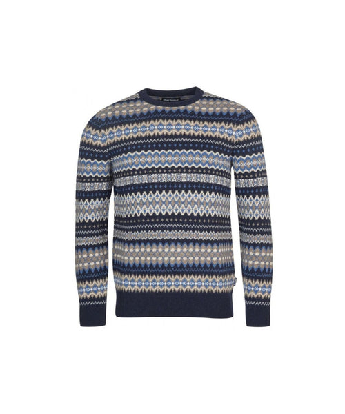 Barbour Fairisle Crew Neck Pullover | Night Blue