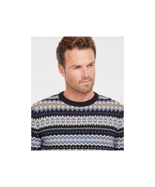 Barbour Fairisle Crew Neck Pullover | Night Blue