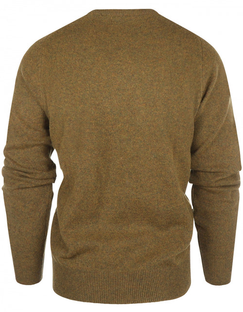 Classic Lambswool v-neck sweater | Brown