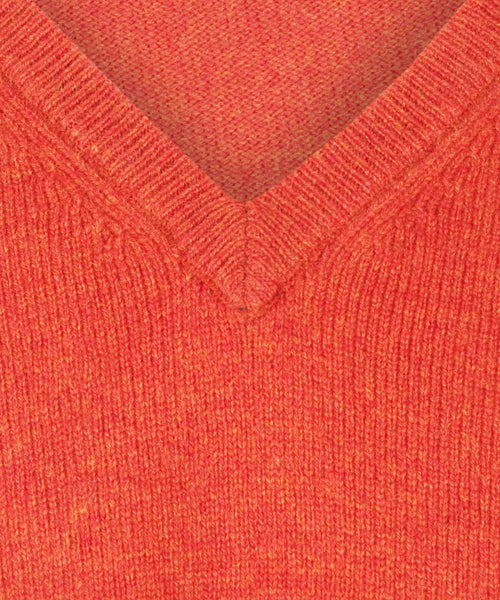 Classic Lambswool v-neck sweater | Red