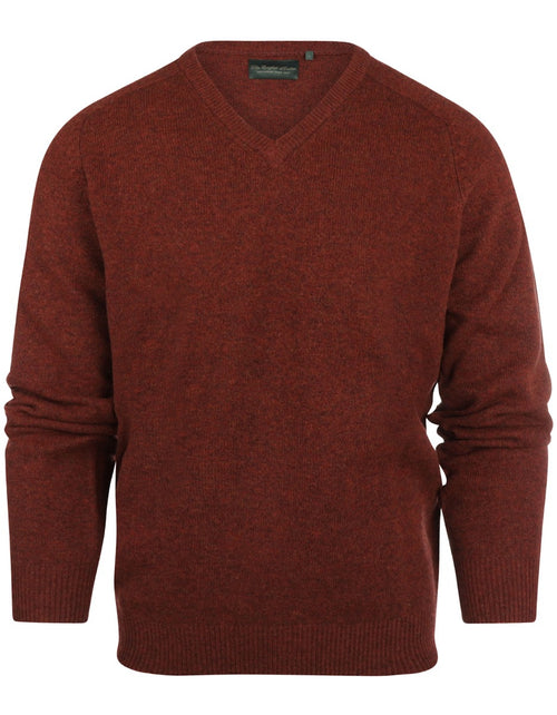 Classic Lambswool v-neck sweater | Red