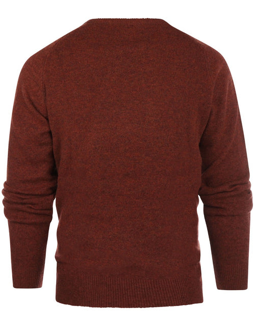 Classic Lambswool v-neck sweater | Red