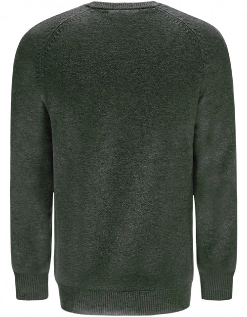 Pullover klassiek Lamswol v-hals | Groen