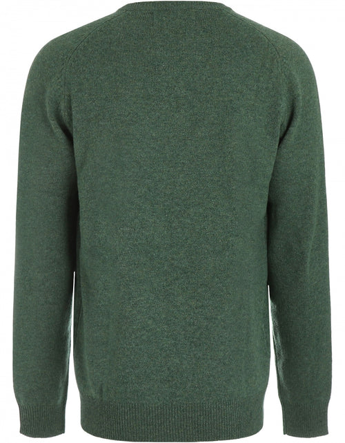 Classic Lambswool v-neck sweater | Green