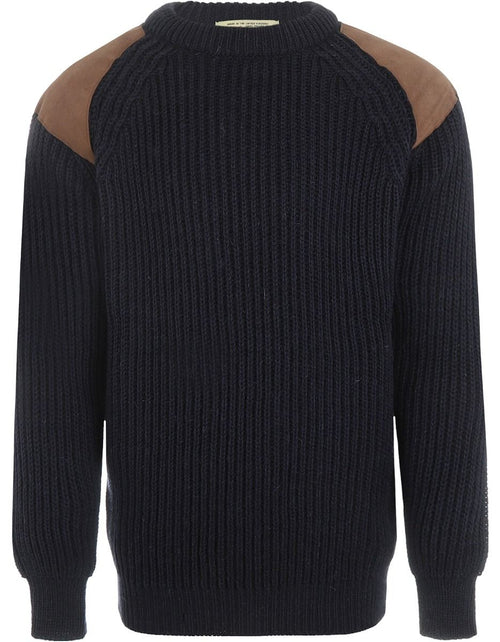 Pullover Swaledale Wol ronde hals | Navy Blauw