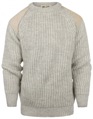 Swaledale Wool Crew Neck Sweater | Beige