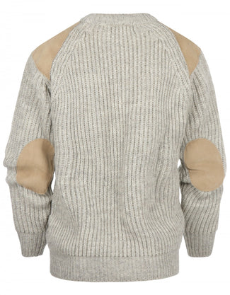 Swaledale Wool Crew Neck Sweater | Beige