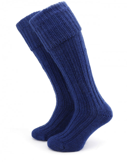 Men's Tweed Knee Socks | Blue