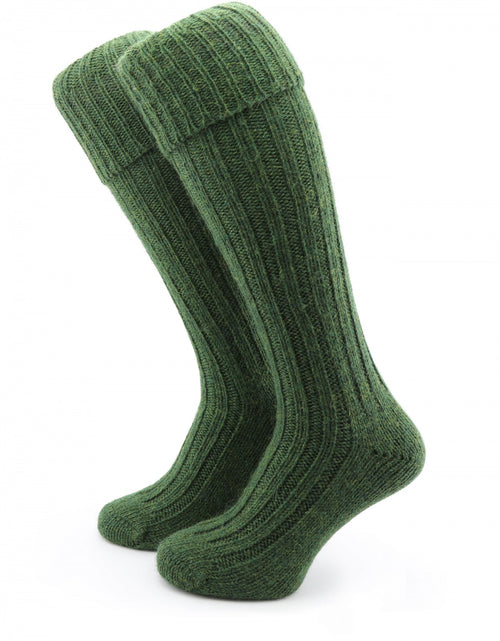 Men's Tweed Knee Socks | Green