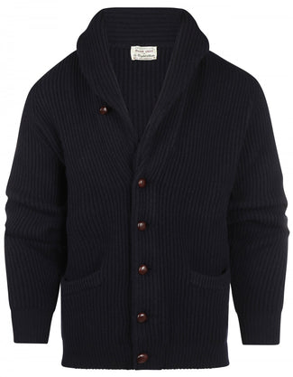 William Lockie Knoop Vest Sjaalkraag | Navy