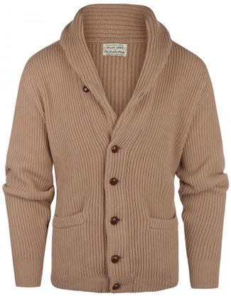 William Lockie Knotted Vest Shawl Collar | Camel