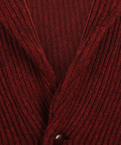 William Lockie Button Cardigan Shawl Collar | Red Velvet