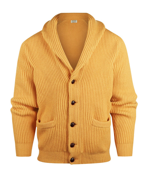 William Lockie Knoop Vest Sjaalkraag | Harvest Gold