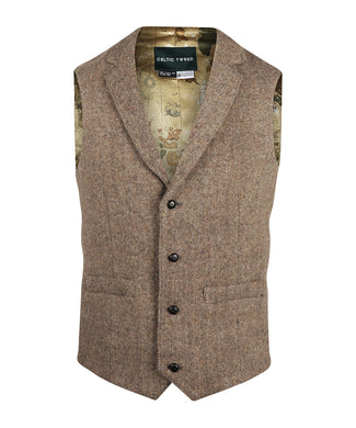 Iers Tweed Gilet | Bruin