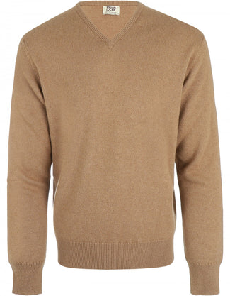 Pullover V-Neck Camelhair | Natural