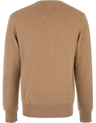 Pullover V-Neck Camelhair | Natural