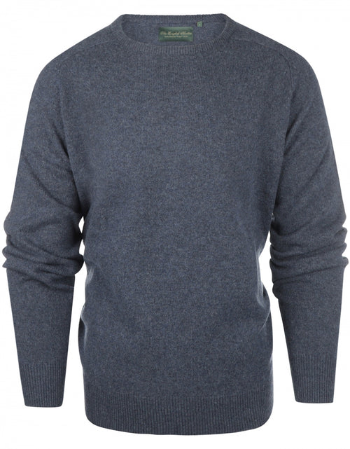 Pullover Lambswool round neck | Denim Blue