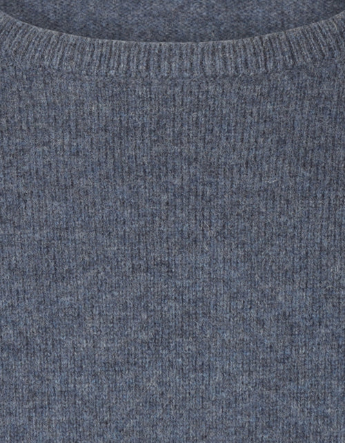 Pullover Lambswool round neck | Denim Blue