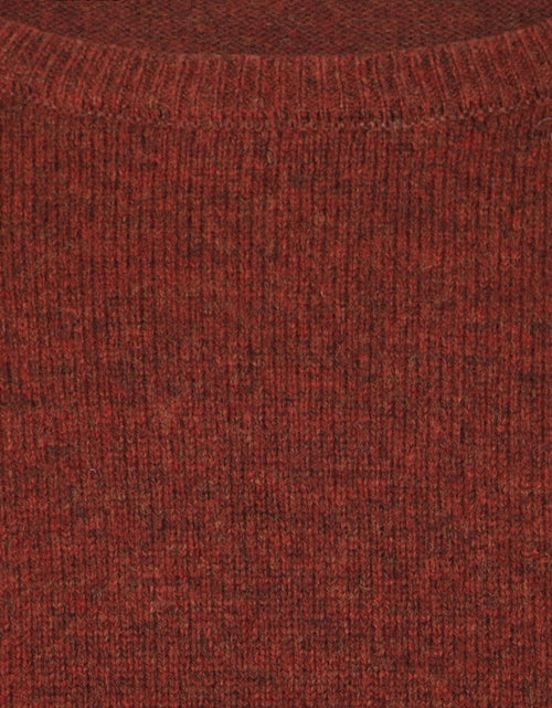 Pullover Lambswool round neck | Red