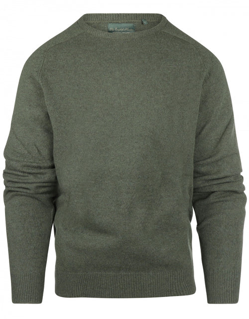 Pullover Lambswool round neck | Green