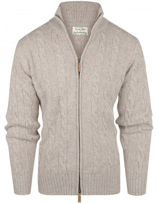 William Locke Cable Zip Cardigan | Cobble