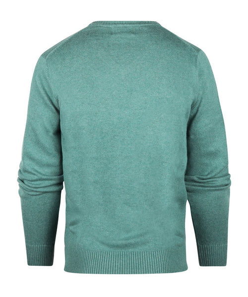 Cotton v-neck sweater | Green