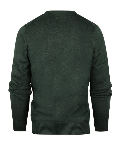 Cotton v-neck sweater | Green