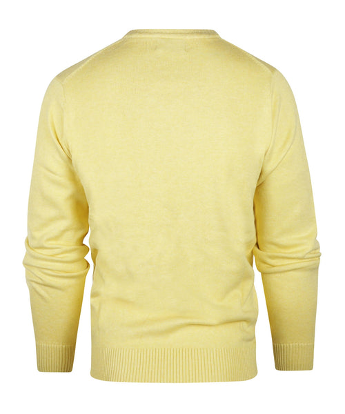 Cotton v-neck sweater | Yellow