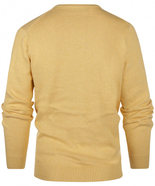 Cotton v-neck sweater | Yellow