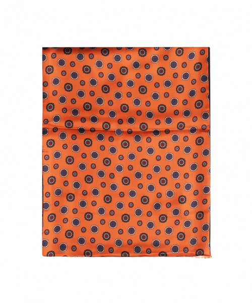 Silk scarf with wool lining | Orange