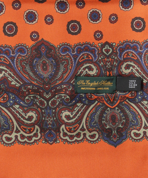 Silk scarf with wool lining | Orange