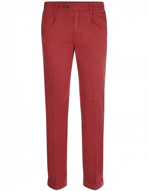 Pantalon Boston Bandplooi en Omslag | Rood