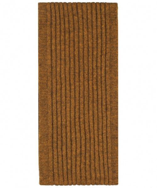 Rib scarf merino wool mix 165X16 | Brown