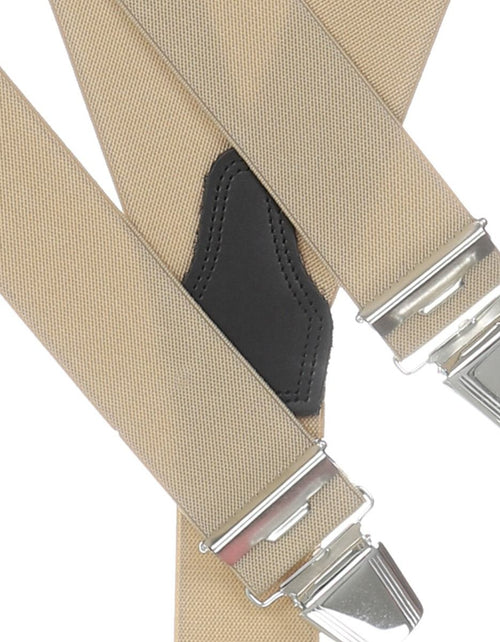 Elastic suspenders with clips | Brown