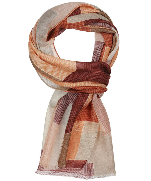 Scarf Patchwork Wool | Brown