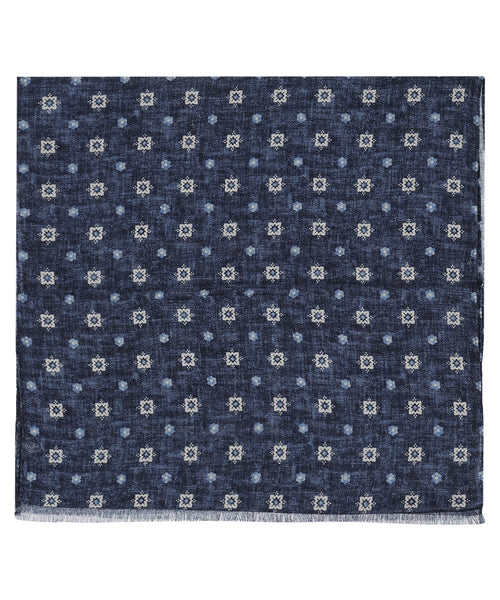 Thin wool scarf | Blue